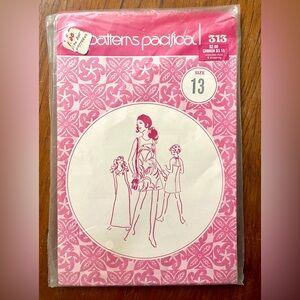 Vintage Hawaiian Patterns Pacifica #313 Dress Pattern for 35-inch Bust UNCUT!